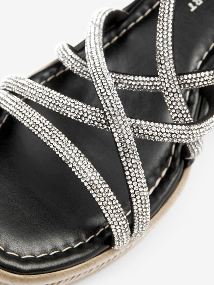 Noir - Chaussures compensées asymétriques Forever Comfort® Tubular Bling - Image 6 of 6