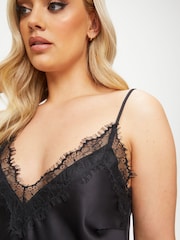 Ann Summers Black Cerise Satin Cami Set - Image 4 of 5