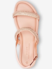 Rose Gold Forever Comfort® Glittery Strap Sandals - Image 5 of 6