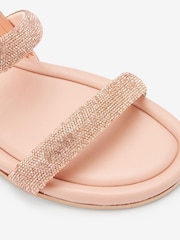 Rose Gold Forever Comfort® Glittery Strap Sandals - Image 6 of 6