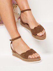 Tan Brown Forever Comfort® Woven Wedges - Image 1 of 7