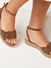 Tan Brown Forever Comfort® Woven Wedges - Image 2 of 7