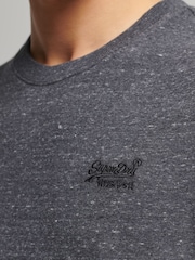 Superdry Charcoal Heather Vintage Embroidered 100% Cotton T-Shirt - Image 3 of 4