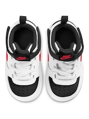Nike White/Red Toddler Court Borough Mid Trainers - Image 4 of 8