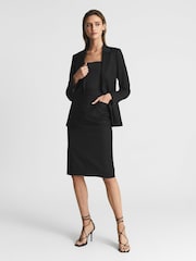 Reiss Black Haisley Tailored Pencil Skirt - Image 6 of 6