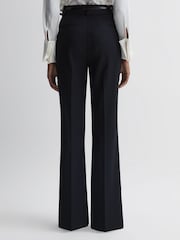 Zwart - Reiss Haisley wolmix maatgesneden pantalon met uitlopende pijpen - Image 5 of 6