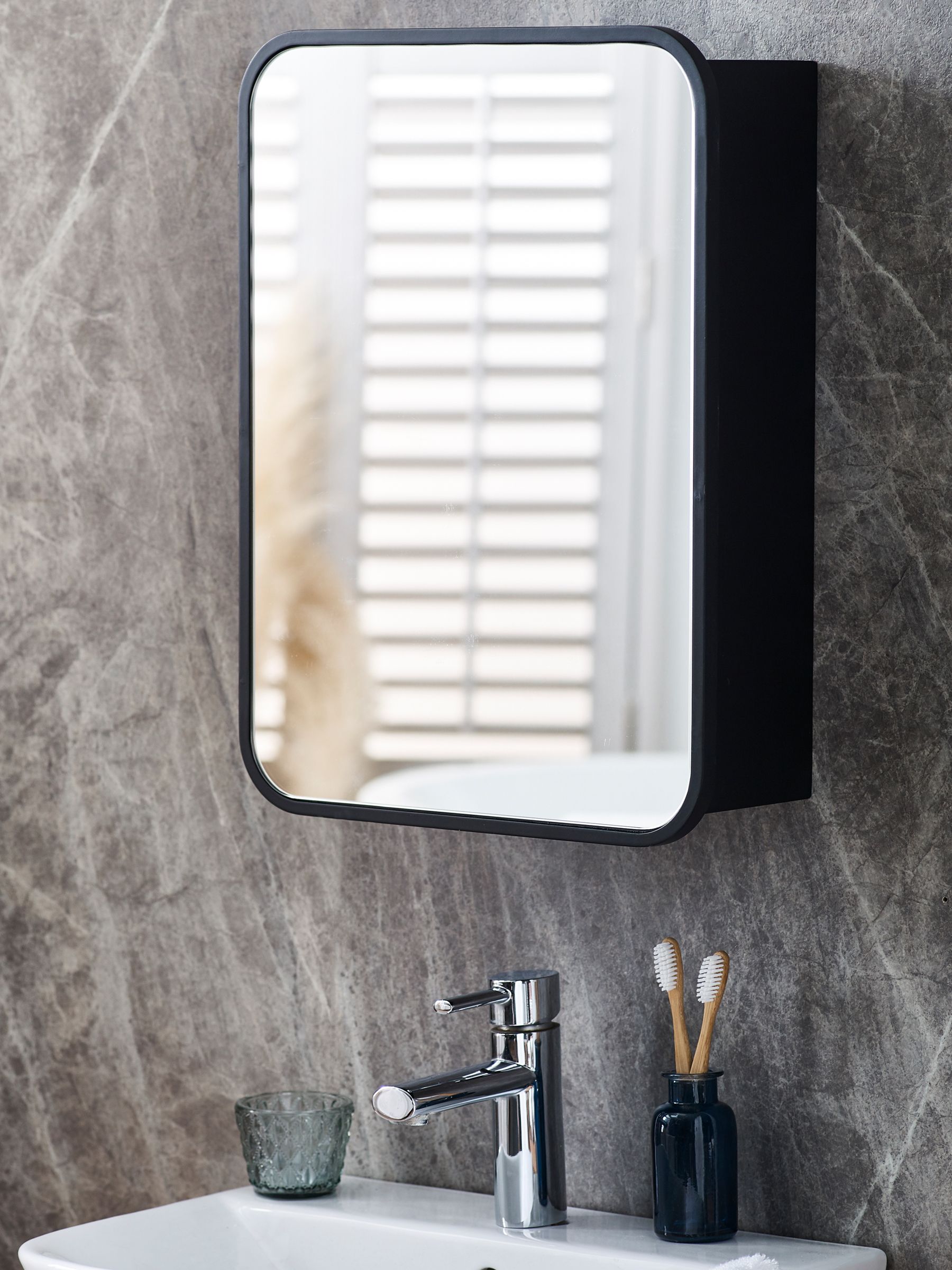Buy Black Mirrored Storage Single Wall Cabinet from the Next UK online shop