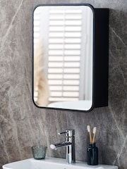 Black Mirrored Storage Single Wall Cabinet - Image 1 of 8