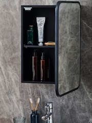Black Mirrored Storage Single Wall Cabinet - Image 2 of 8