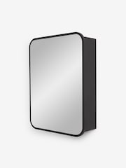 Black Mirrored Storage Single Wall Cabinet - Image 5 of 8