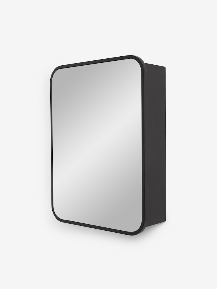 Black Mirrored Storage Single Wall Cabinet - Image 5 of 8