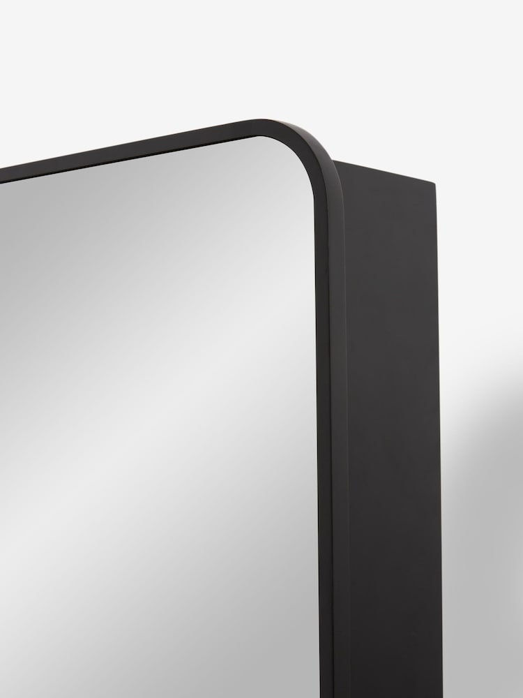 Black Mirrored Storage Single Wall Cabinet - Image 6 of 8