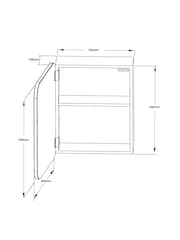 Black Mirrored Storage Single Wall Cabinet - Image 8 of 8