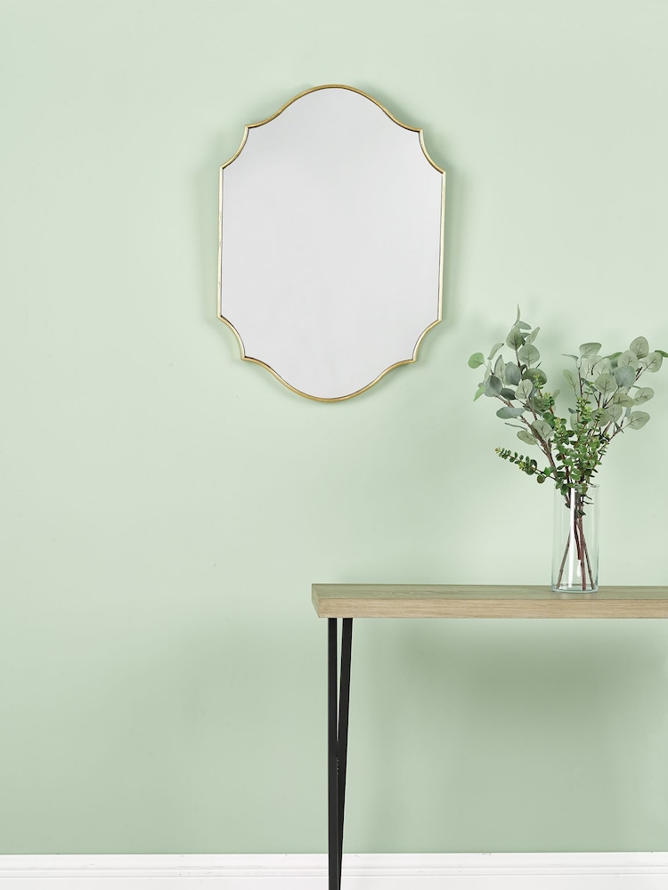 Dar Lighting Gold Charlotte Rectangle Mirror - Image 1 of 4