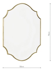 Dar Lighting Gold Charlotte Rectangle Mirror - Image 4 of 4