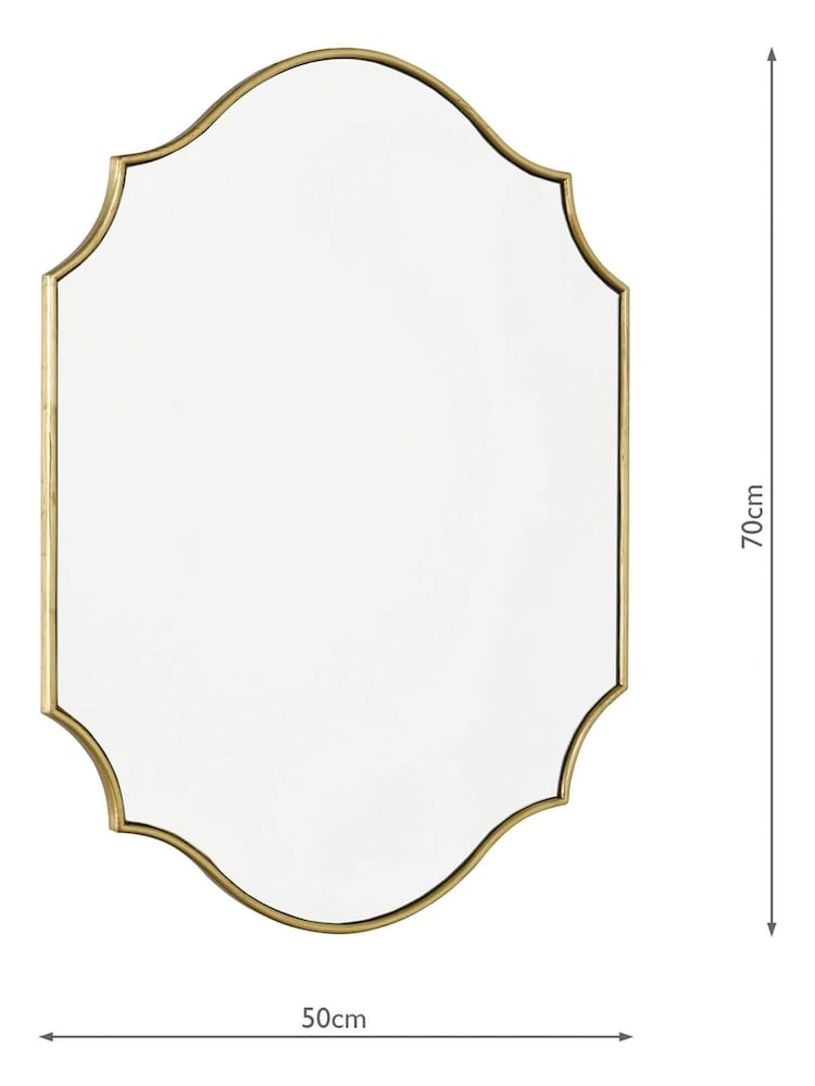 Dar Lighting Gold Charlotte Rectangle Mirror - Image 4 of 4