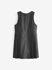 Grey Asymmetric Button Front Pinafore School Dress (3-14yrs) - Image 6 of 9