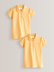 Yellow Regular Fit 100% Cotton Short Sleeve Polo Shirts 2 Pack (3-16yrs) - Image 1 of 5