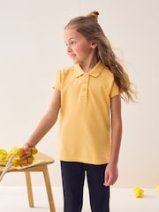 Yellow Regular Fit 100% Cotton Short Sleeve Polo Shirts 2 Pack (3-16yrs) - Image 2 of 5