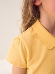 Yellow Regular Fit 100% Cotton Short Sleeve Polo Shirts 2 Pack (3-16yrs) - Image 5 of 5