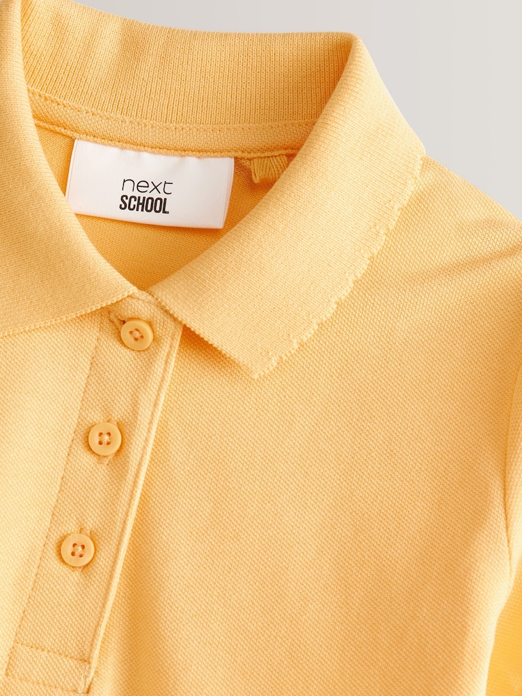 Jaune - 100% Coton Manches courtes Polos 2 Lot (3-16ans) - Image 8 de 8