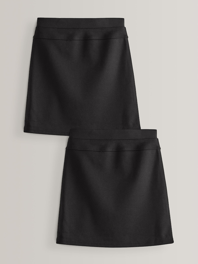 črna - 2 Pack Pull-On Jersey Raztegljivo Šolski svinčnik krila (3-17yrs) - Slika 1 iz 3