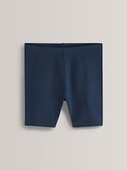 Navy Blue Regular Length 5 Pack Cotton Rich Stretch Cycle Shorts (3-16yrs) - Image 2 of 4