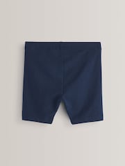 Navy Blue Regular Length 5 Pack Cotton Rich Stretch Cycle Shorts (3-16yrs) - Image 3 of 4