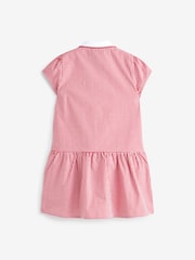 Rojo - Vestido escolar de cuadros con cremallera en la parte delantera con alto contenido de algodón (3-14 años) - Imagen 5 de 6