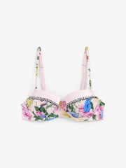 B by Ted Baker Pink Bird Floral Satin Balcony Bra - Image 5 of 5