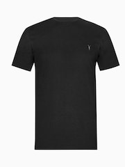 Schwarz - Allsaints Brace Kurzärmeliges Crew-T-Shirt - Bild 6 von 6