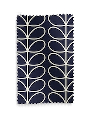 Orla Kiely Navy Whale 100% Cotton Linear Stem Made to Measure Roman Blind - Image 6 of 6