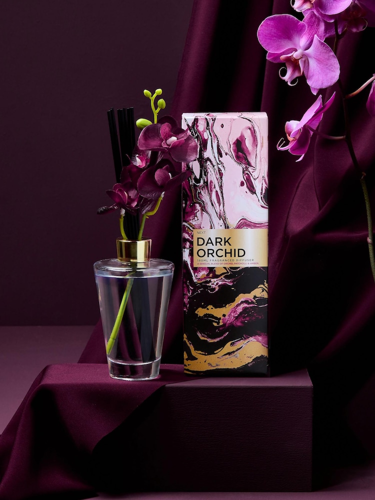 Dark Orchid & Patchouli 180ml Fragranced Reed Diffuser - Image 1 of 4