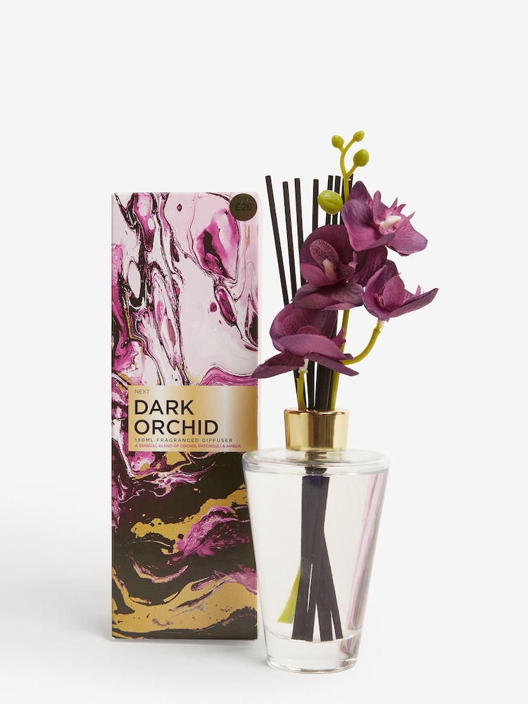 Dark Orchid & Patchouli 180ml Fragranced Reed Diffuser - Image 4 of 4