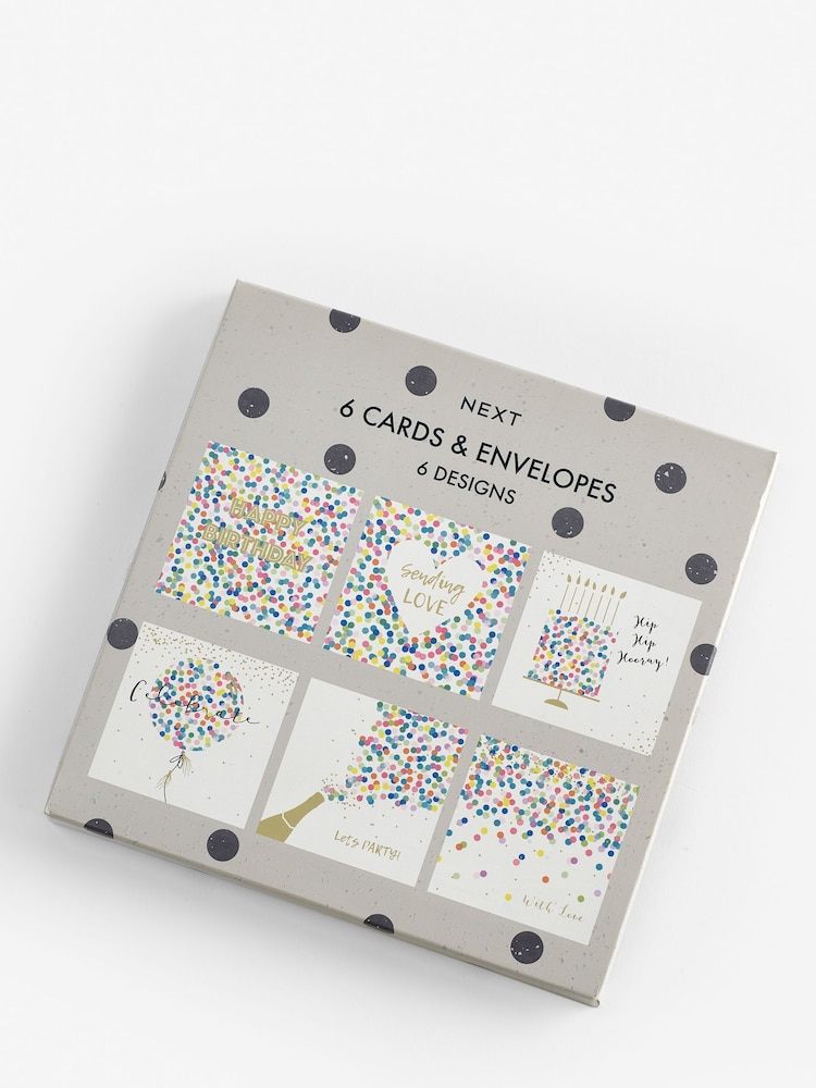 6 Pack White Mixed Occasion Cards - Image 2 of 2