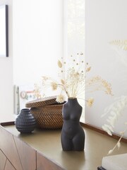 Black Silhouette Small Ceramic Vase - Image 1 of 4