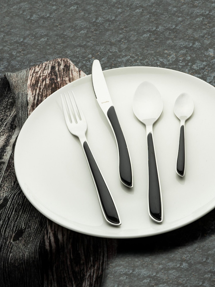 Amefa Black Eclat 24 Piece Cutlery Set - Image 1 of 4