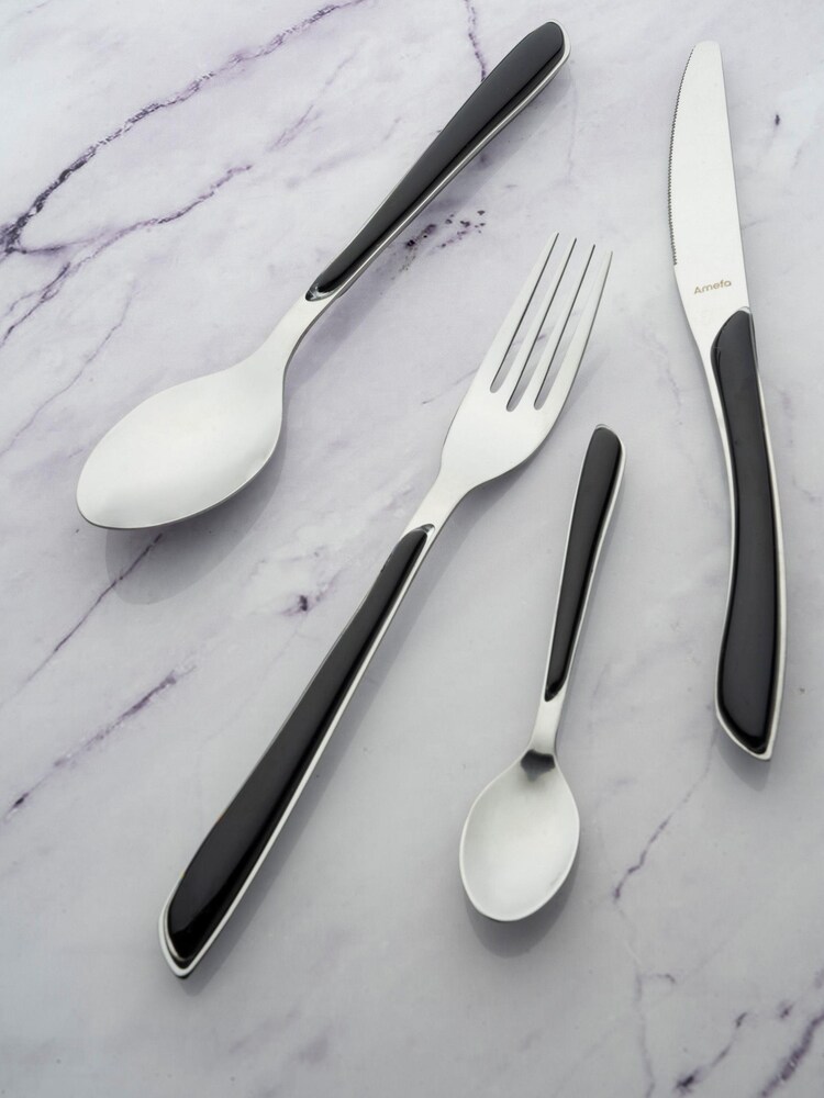 Amefa Black Eclat 24 Piece Cutlery Set - Image 2 of 4 Amefa Black Eclat 24 Piece Cutlery Set - Image 2 of 4