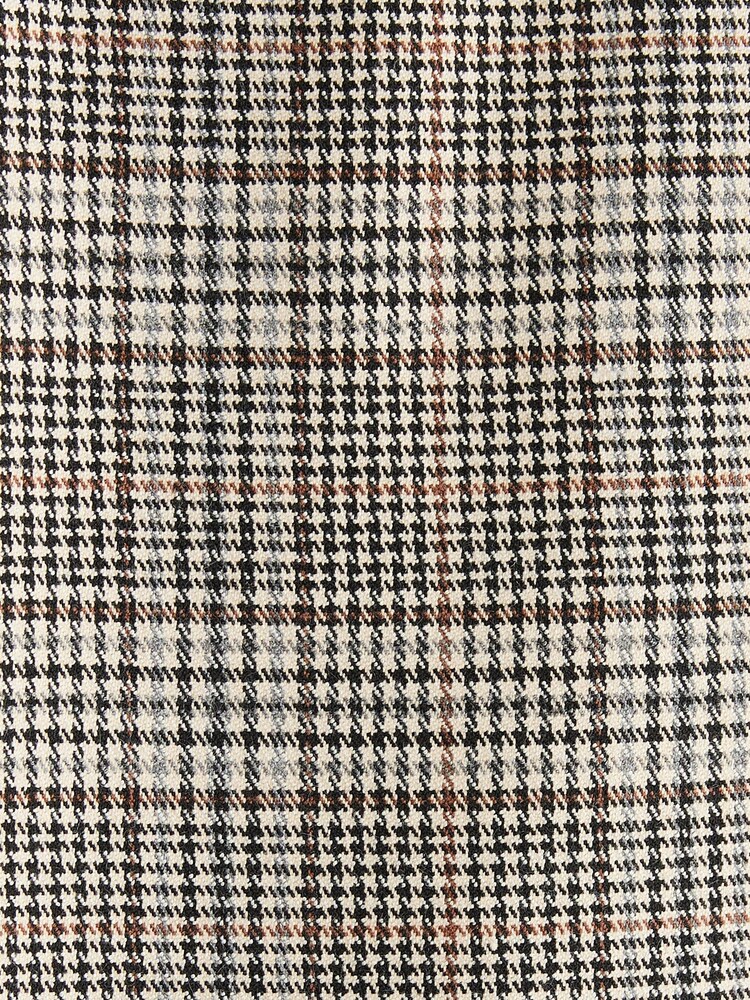 Taupe Slim Tapered Check Formal Trousers - Image 8 of 8 Taupe Slim Tapered Check Formal Trousers - Image 8 of 8