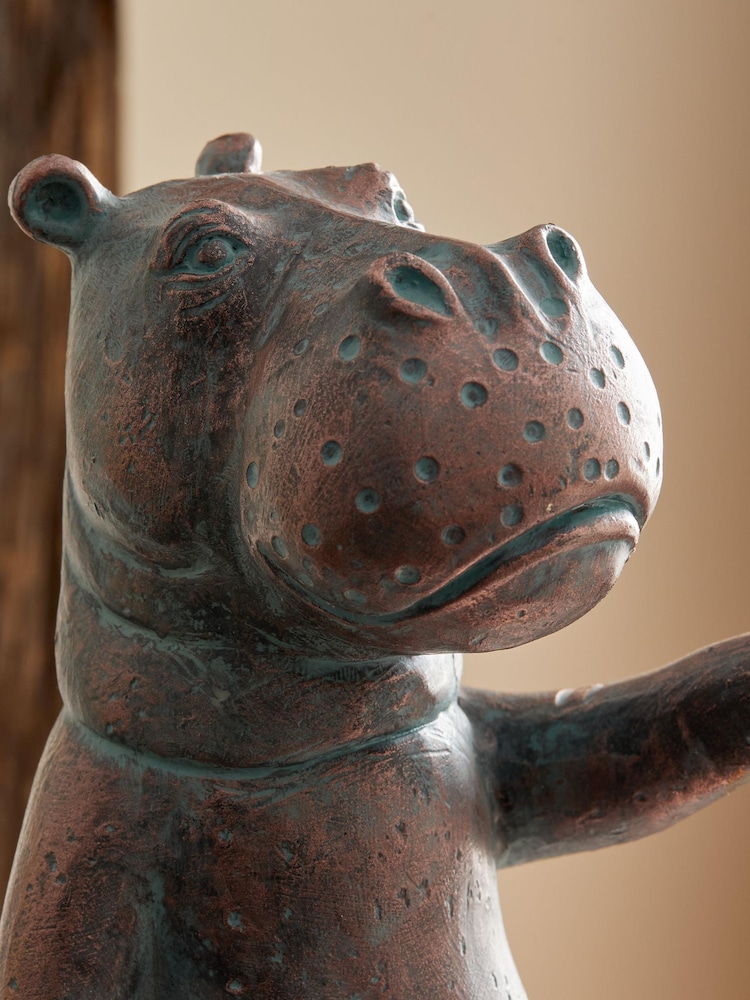 Bronze Hattie and Henry The Hippos Lantern - Image 2 of 3