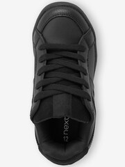 Black Coated Leather Lace-Up Shoes - Image 4 of 5