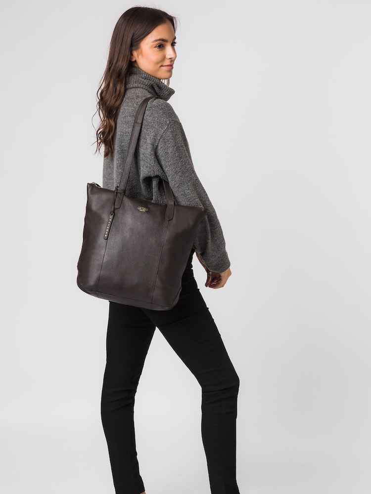 Cultured London Havering Leather Tote Bag - Image 1 of 6