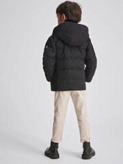 Reiss Navy Tessil Hooded Puffer Jacket - Image 5 of 6