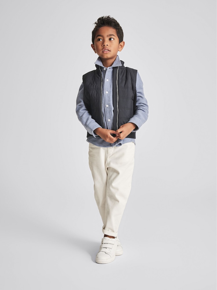 Reiss Navy Blue William Junior Quilted Gilet - Image 1 of 6