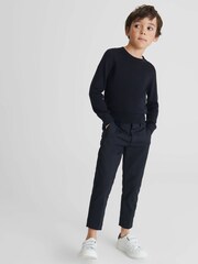 Reiss Navy Wessex Crew Neck Knitted Jumper - Image 3 of 7