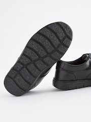 Black Wide Fit (G) School Leather Lace-Up Shoes - Image 5 of 5