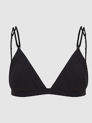 Reiss Black Everly Triangle Bikini Top - Image 2 of 5