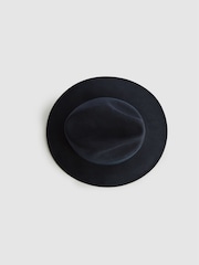 Reiss Navy Wool Fedora Hat - Image 2 of 3
