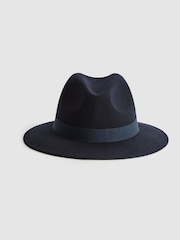Reiss Navy Wool Fedora Hat - Image 3 of 3