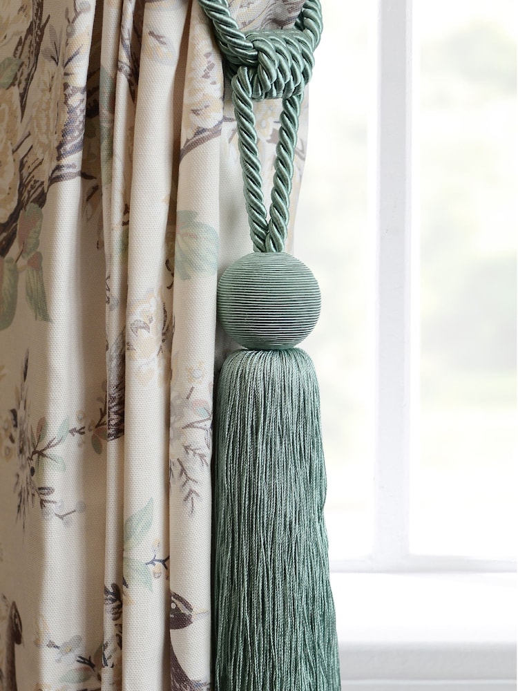 Laura Ashley Green Theodora Tassel Curtain Tie Back - Image 1 of 4